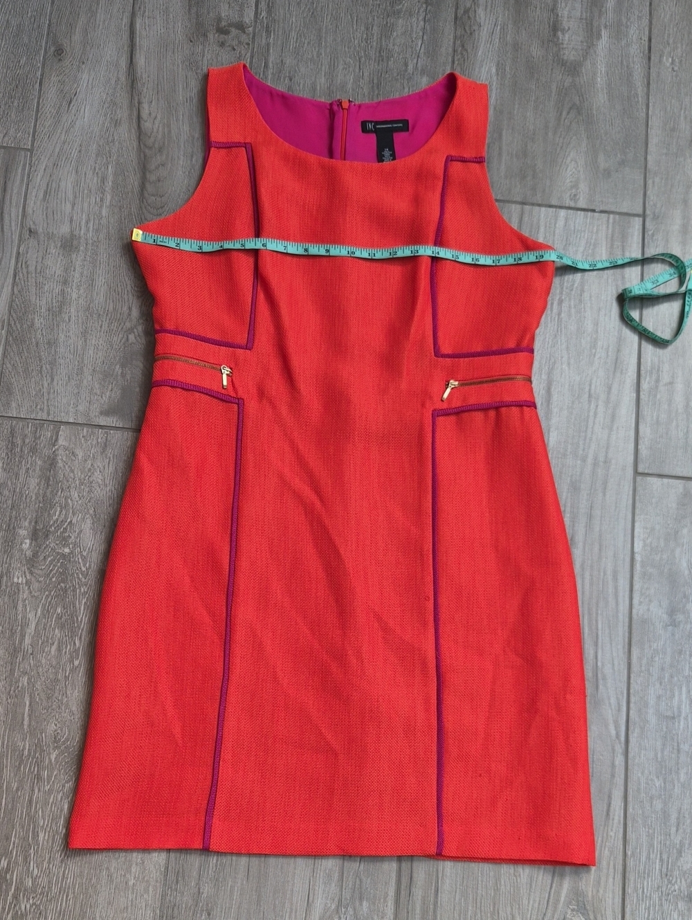 INC Orange Mini Dress with PINK Trim